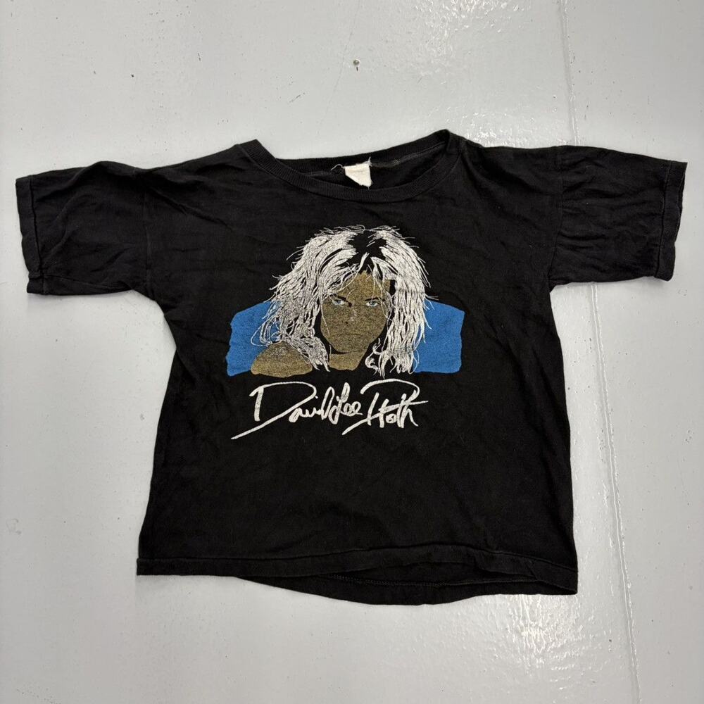 Vintage 70s David Lee Roth Black Boxy Band T-Shirt